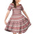 Pasifika Sataoa Pattern Simple Motif Family Matching Mermaid Dress and Hawaiian Shirt Cherry LT9 Daughter's Dress Cherry - Polynesian Pride