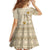Pasifika Sataoa Pattern Plumeria Vintage Family Matching Long Sleeve Bodycon Dress and Hawaiian Shirt Beige Tan LT9 - Polynesian Pride