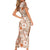 Pasifika Sataoa Pattern Plumeria Vintage Family Matching Short Sleeve Bodycon Dress and Hawaiian Shirt Brown Beige Tan LT9 - Polynesian Pride
