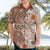 Pasifika Sataoa Pattern Plumeria Vintage Hawaiian Shirt Brown Beige Tan LT9 - Polynesian Pride