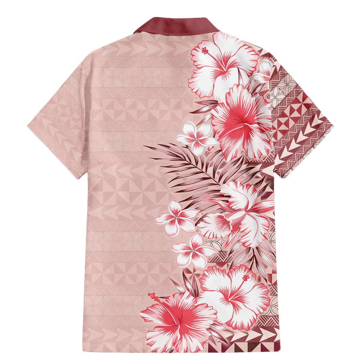 Pasifika Sataoa Pattern Plumeria Vintage Family Matching Mermaid Dress and Hawaiian Shirt Cherry LT9 - Polynesian Pride