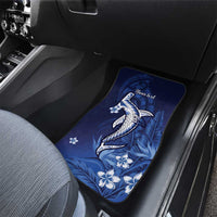 Personalized Hawaiian Maori Hammerhead Shark Car Mats Polu Plumeria - Polynesian Pride