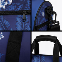 Personalized Hawaiian Maori Hammerhead Shark Duffle Bag Polu Plumeria LT9 - Polynesian Pride