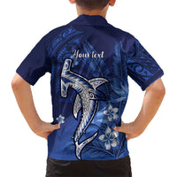 Personalized Hawaiian Maori Hammerhead Shark Family Matching Off Shoulder Maxi Dress and Hawaiian Shirt Polu Plumeria LT9 - Polynesian Pride