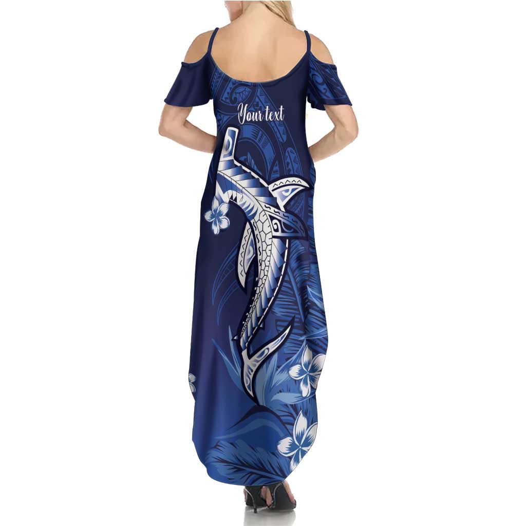 Personalized Hawaiian Maori Hammerhead Shark Family Matching Summer Maxi Dress and Hawaiian Shirt Polu Plumeria LT9 - Polynesian Pride