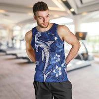 Personalized Hawaiian Maori Hammerhead Shark Men Tank Top Polu Plumeria - Polynesian Pride