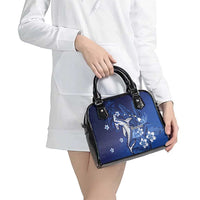 Personalized Hawaiian Maori Hammerhead Shark Shoulder Handbag Polu Plumeria - Polynesian Pride