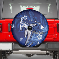 Personalized Hawaiian Maori Hammerhead Shark Spare Tire Cover Polu Plumeria - Polynesian Pride