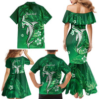 Personalized Hawaiian Maori Hammerhead Shark Family Matching Mermaid Dress and Hawaiian Shirt Omaomao Plumeria LT9 - Polynesian Pride