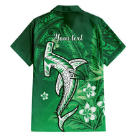 Personalized Hawaiian Maori Hammerhead Shark Family Matching Off Shoulder Short Dress and Hawaiian Shirt Omaomao Plumeria LT9 - Polynesian Pride