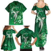 Personalized Hawaiian Maori Hammerhead Shark Family Matching Summer Maxi Dress and Hawaiian Shirt Omaomao Plumeria LT9 - Polynesian Pride