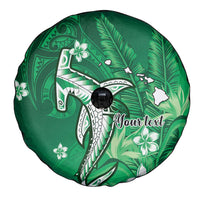 Personalized Hawaiian Maori Hammerhead Shark Spare Tire Cover Omaomao Plumeria - Polynesian Pride