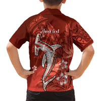 Personalized Hawaiian Maori Hammerhead Shark Family Matching Mermaid Dress and Hawaiian Shirt Ulaula Plumeria LT9 - Polynesian Pride