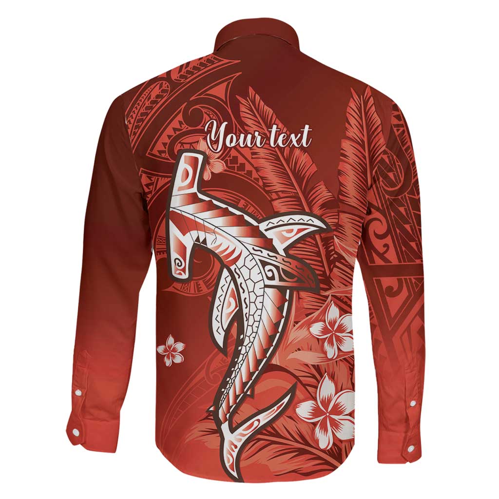 Personalized Hawaiian Maori Hammerhead Shark Family Matching Summer Maxi Dress and Hawaiian Shirt Ulaula Plumeria LT9 - Polynesian Pride