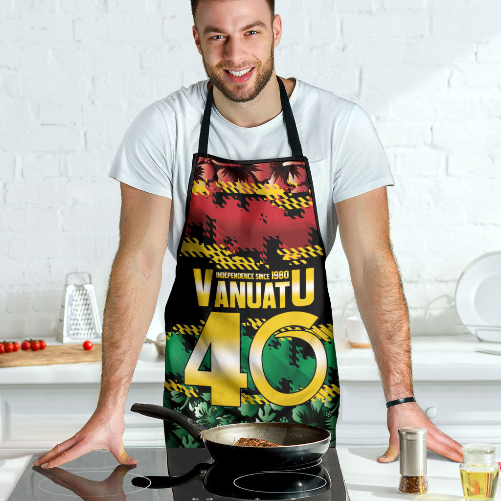 Vanuatu 46th Year Anniversary Apron 30 July 1980 Hibiscus Seamless Pattern