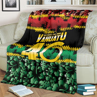 Vanuatu 46th Year Anniversary Blanket 30 July 1980 Hibiscus Seamless Pattern