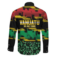 Vanuatu 46th Year Anniversary Family Matching Off The Shoulder Long Sleeve Dress and Hawaiian Shirt 30 July 1980 Hibiscus Seamless Pattern LT9 - Polynesian Pride