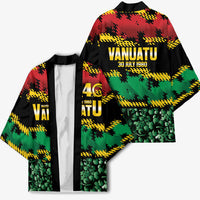 Vanuatu 46th Year Anniversary Kimono 30 July 1980 Hibiscus Seamless Pattern