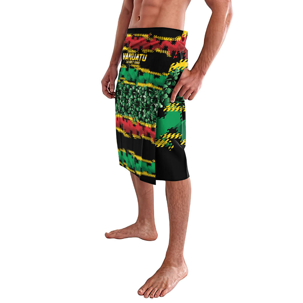 Vanuatu 46th Year Anniversary Lavalava 30 July 1980 Hibiscus Seamless Pattern