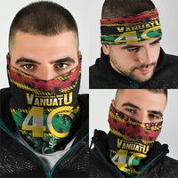 Vanuatu 46th Year Anniversary Neck Gaiter 30 July 1980 Hibiscus Seamless Pattern