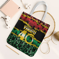 Vanuatu 46th Year Anniversary Tote Bag 30 July 1980 Hibiscus Seamless Pattern