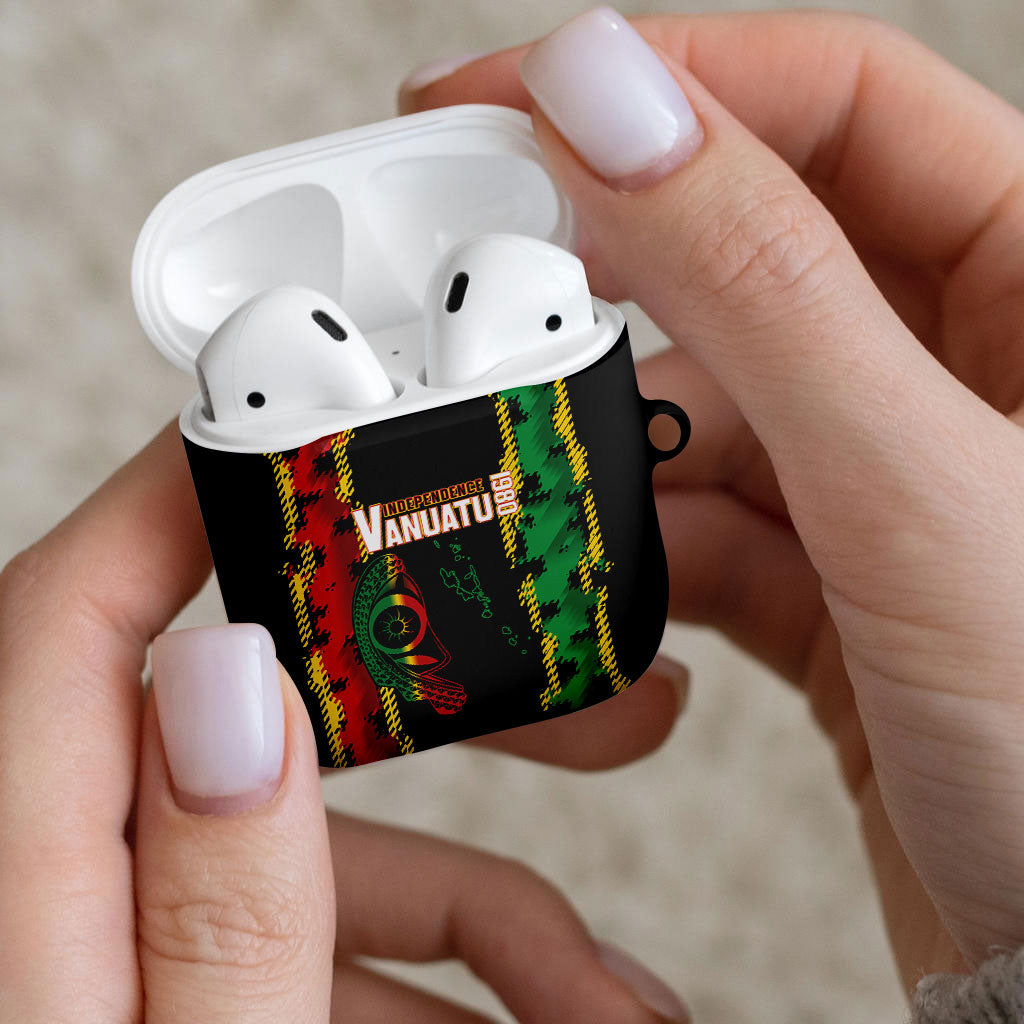 Vanuatu 46th Year Anniversary AirPods Case Tamtam Slit Drums Long God Yumi Stanap