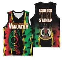Vanuatu 46th Year Anniversary Basketball Jersey Tamtam Slit Drums Long God Yumi Stanap