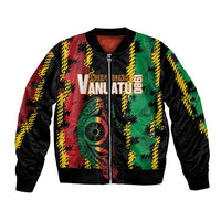Vanuatu 46th Year Anniversary Bomber Jacket Tamtam Slit Drums Long God Yumi Stanap