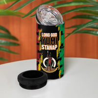 Vanuatu 46th Year Anniversary 4 in 1 Can Cooler Tumbler Tamtam Slit Drums Long God Yumi Stanap
