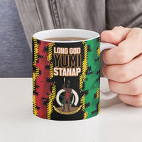 Vanuatu 46th Year Anniversary Ceramic Mug Tamtam Slit Drums Long God Yumi Stanap