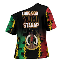 Vanuatu 46th Year Anniversary Cross Shoulder Shirt Tamtam Slit Drums Long God Yumi Stanap