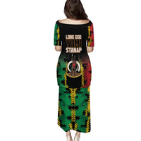Vanuatu 46th Year Anniversary Family Matching Puletasi and Hawaiian Shirt Tamtam Slit Drums Long God Yumi Stanap LT9 - Polynesian Pride