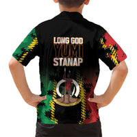 Vanuatu 46th Year Anniversary Family Matching Summer Maxi Dress and Hawaiian Shirt Tamtam Slit Drums Long God Yumi Stanap LT9 - Polynesian Pride