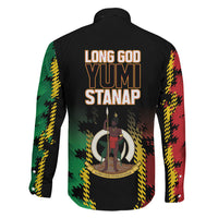 Vanuatu 46th Year Anniversary Family Matching Tank Maxi Dress and Hawaiian Shirt Tamtam Slit Drums Long God Yumi Stanap LT9 - Polynesian Pride