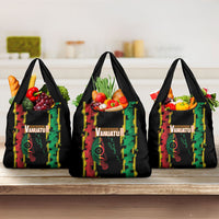Vanuatu 46th Year Anniversary Grocery Bag Tamtam Slit Drums Long God Yumi Stanap