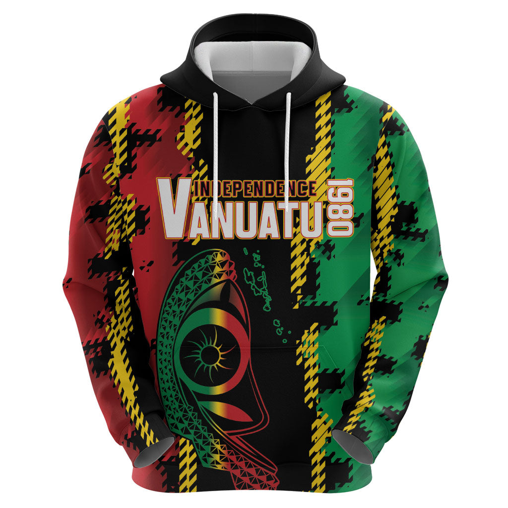Vanuatu 46th Year Anniversary Hoodie Tamtam Slit Drums Long God Yumi Stanap