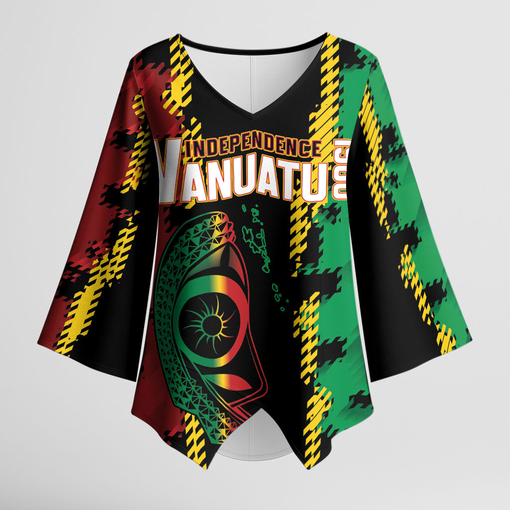 Vanuatu 46th Year Anniversary Kimono Sleeve Blouse Tamtam Slit Drums Long God Yumi Stanap