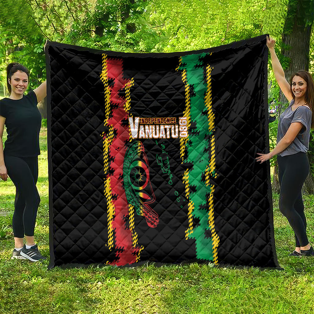 Vanuatu 46th Year Anniversary Quilt Tamtam Slit Drums Long God Yumi Stanap