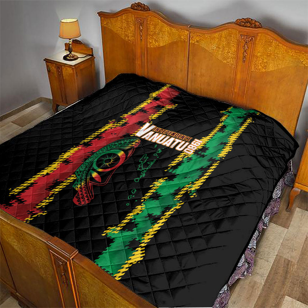 Vanuatu 46th Year Anniversary Quilt Tamtam Slit Drums Long God Yumi Stanap