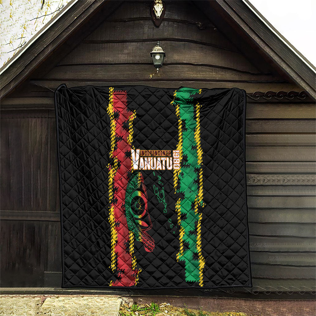Vanuatu 46th Year Anniversary Quilt Tamtam Slit Drums Long God Yumi Stanap