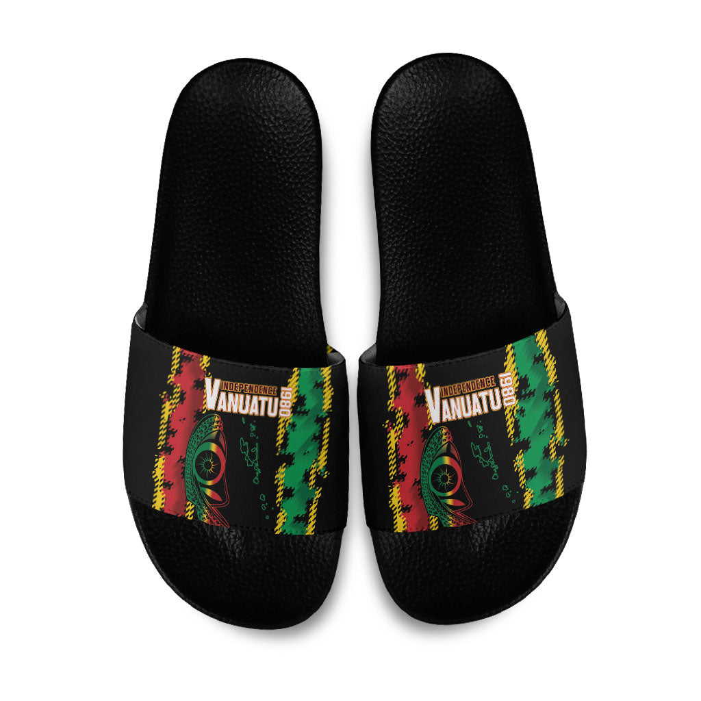 Vanuatu 46th Year Anniversary Slide Sandals Tamtam Slit Drums Long God Yumi Stanap
