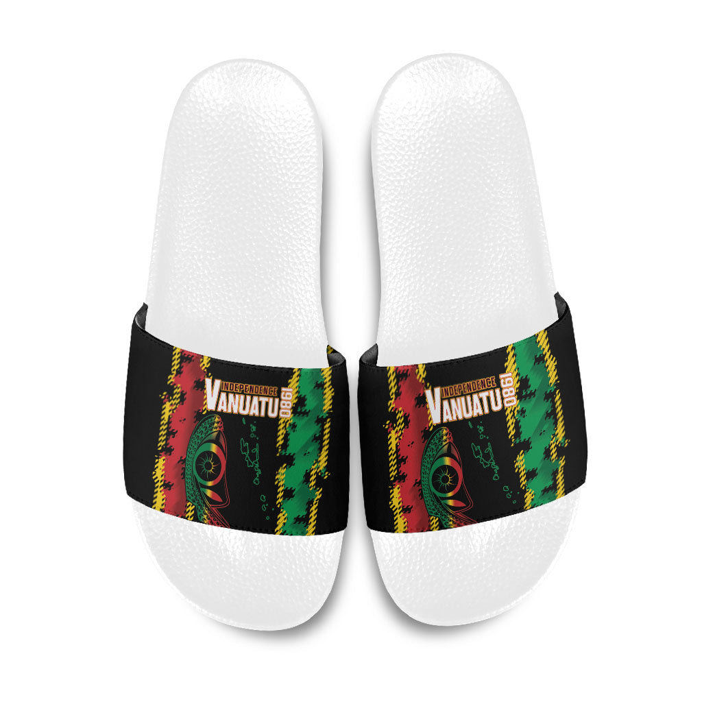 Vanuatu 46th Year Anniversary Slide Sandals Tamtam Slit Drums Long God Yumi Stanap