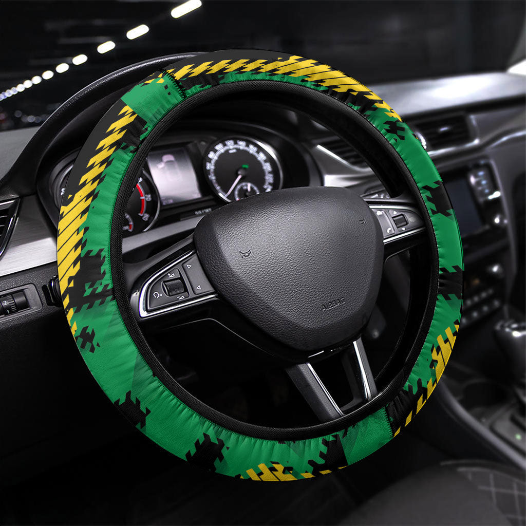 Vanuatu 46th Year Anniversary Steering Wheel Cover Tamtam Slit Drums Long God Yumi Stanap