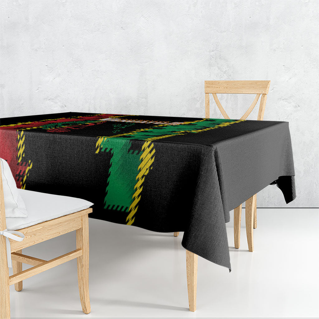 Vanuatu 46th Year Anniversary Tablecloth Tamtam Slit Drums Long God Yumi Stanap