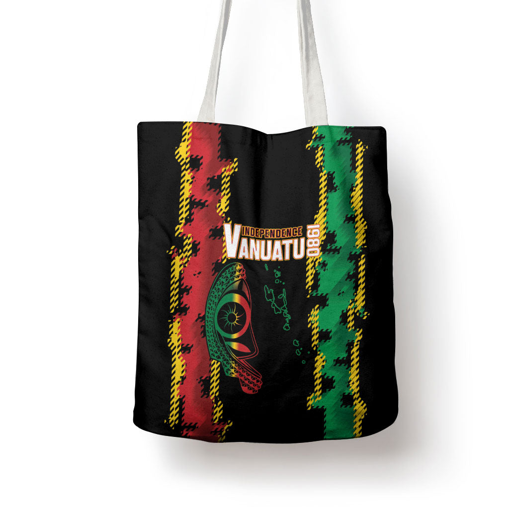 Vanuatu 46th Year Anniversary Tote Bag Tamtam Slit Drums Long God Yumi Stanap