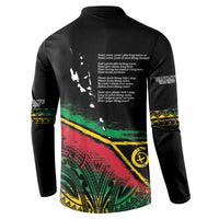 Vanuatu 46th Year Anniversary Button Sweatshirt Vintage Grunge Vanuatu Flag Heritage