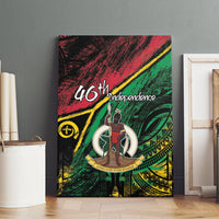Vanuatu 46th Year Anniversary Canvas Wall Art Vintage Grunge Vanuatu Flag Heritage