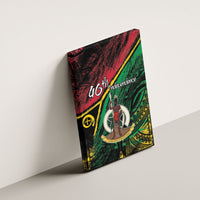 Vanuatu 46th Year Anniversary Canvas Wall Art Vintage Grunge Vanuatu Flag Heritage