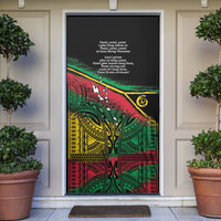 Vanuatu 46th Year Anniversary Door Cover Vintage Grunge Vanuatu Flag Heritage