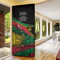 Vanuatu 46th Year Anniversary Door Cover Vintage Grunge Vanuatu Flag Heritage